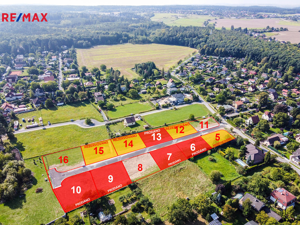 Prodej stavební parcely 801 m², Louňovice