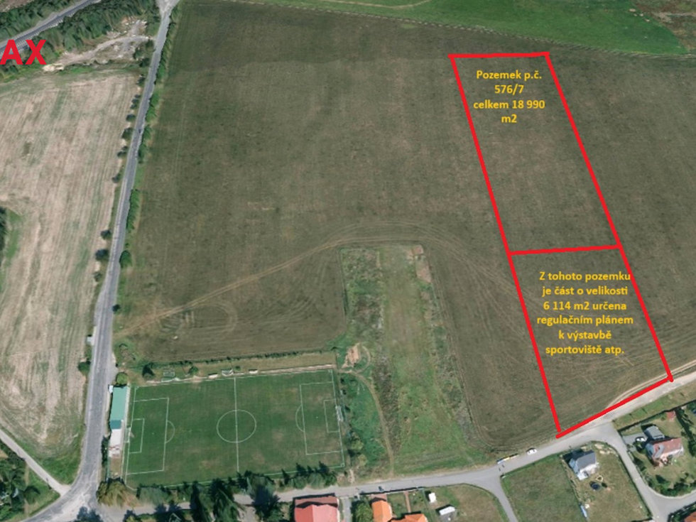 Prodej komerčního pozemku 18990 m², Klínec