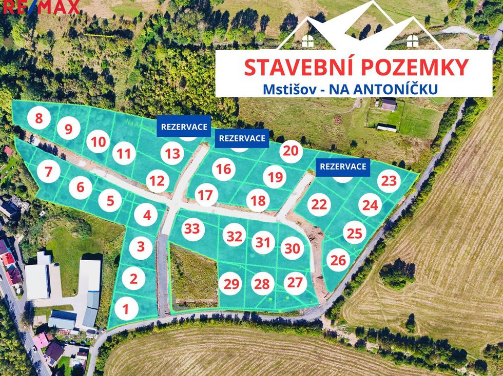 Prodej stavební parcely 737 m², Dubí