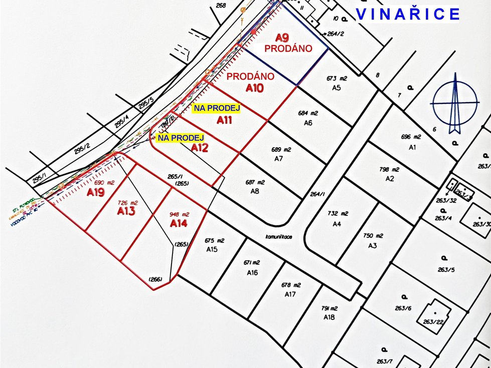 Prodej stavební parcely 1364 m², Týnec nad Labem