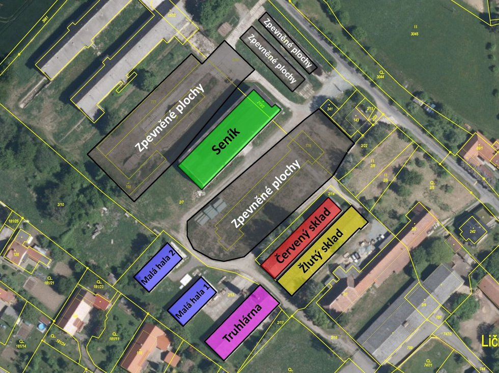 Pronájem skladu 1080 m², Lično