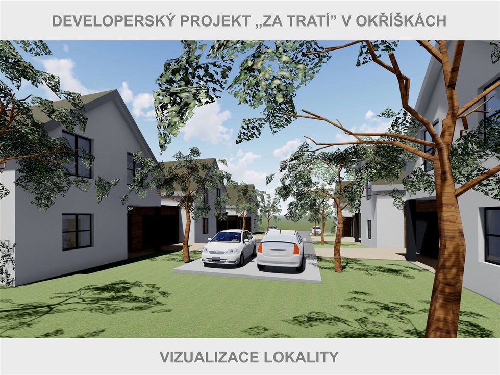 Developerský projekt Za Tratí v Okříškách (VIZUALI