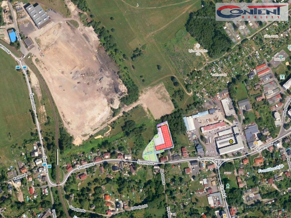 Prodej komerčního pozemku 6225 m², Liberec