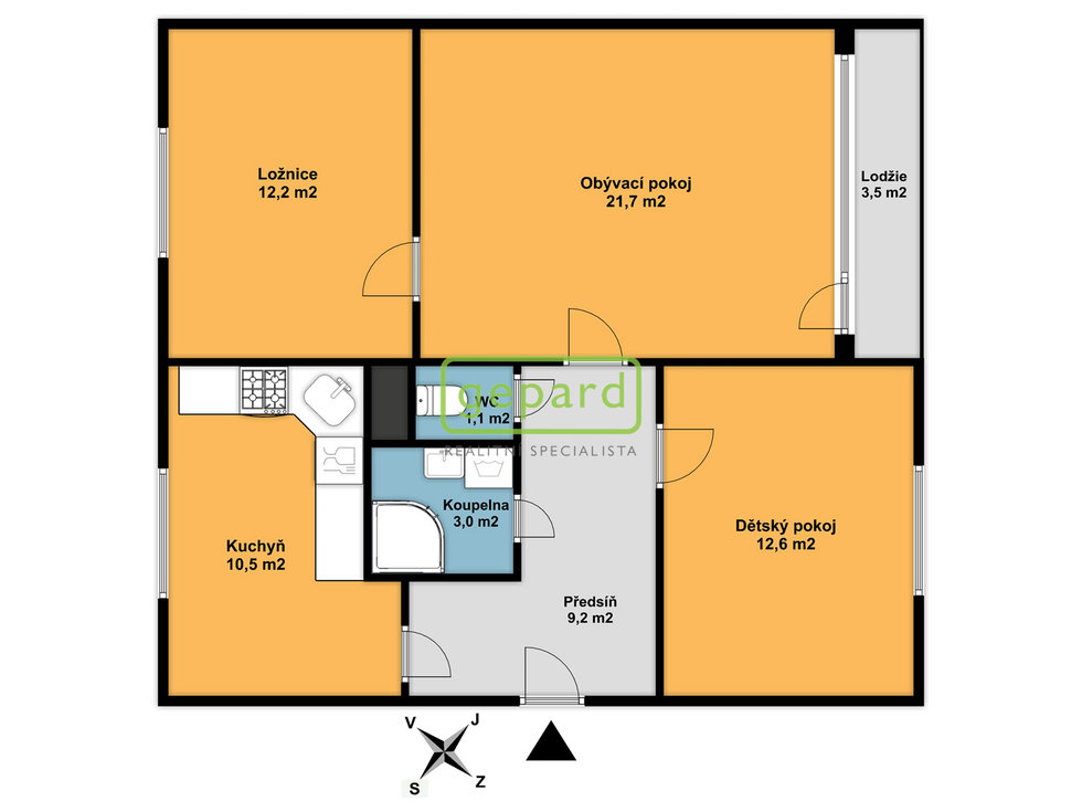 Prodej bytu 3+1 70 m², Česká Lípa