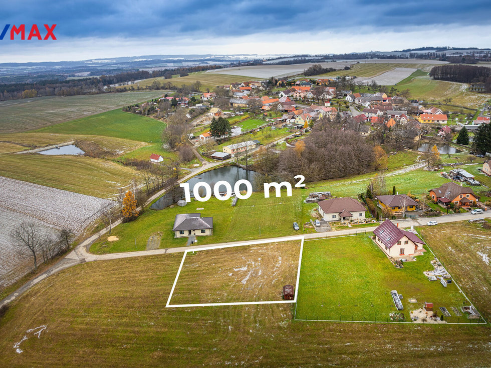 Prodej stavební parcely 1000 m², Krtov