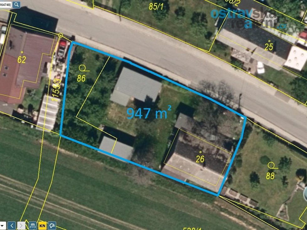 Prodej stavební parcely 947 m², Opava
