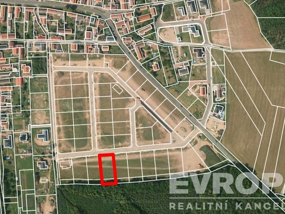Prodej stavební parcely 1404 m², Olešná