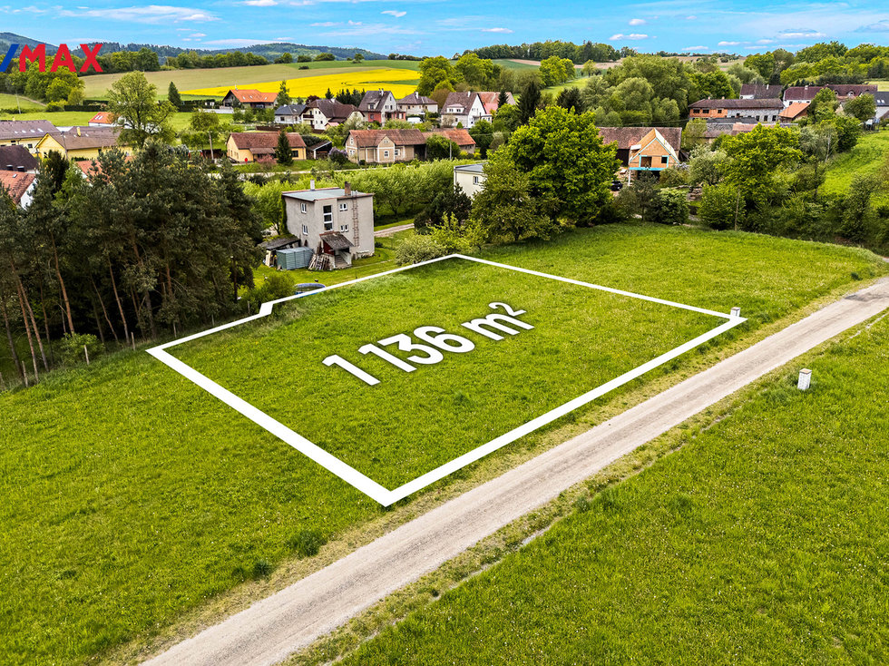 Prodej stavební parcely 1136 m², Týnec nad Sázavou