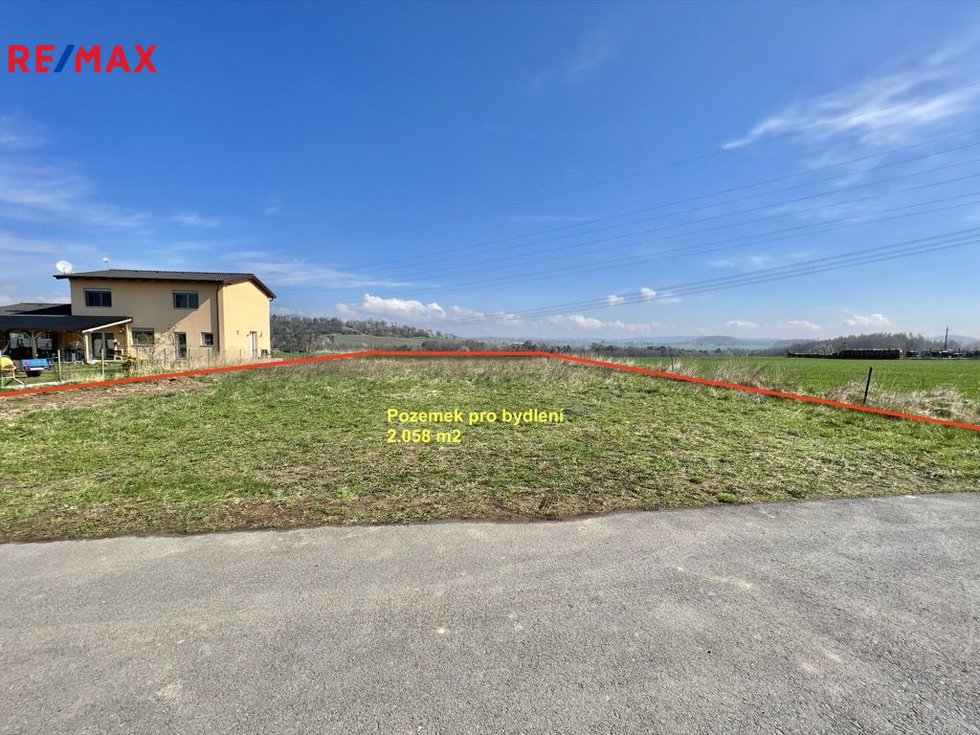 Prodej stavební parcely 2058 m², Pyšely