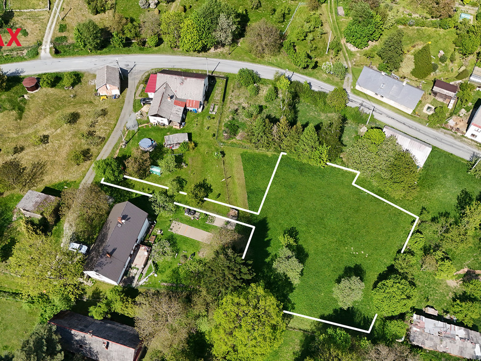 Prodej stavební parcely 1922 m², Oskava
