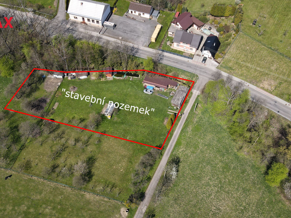 Prodej stavební parcely 3086 m², Bruzovice