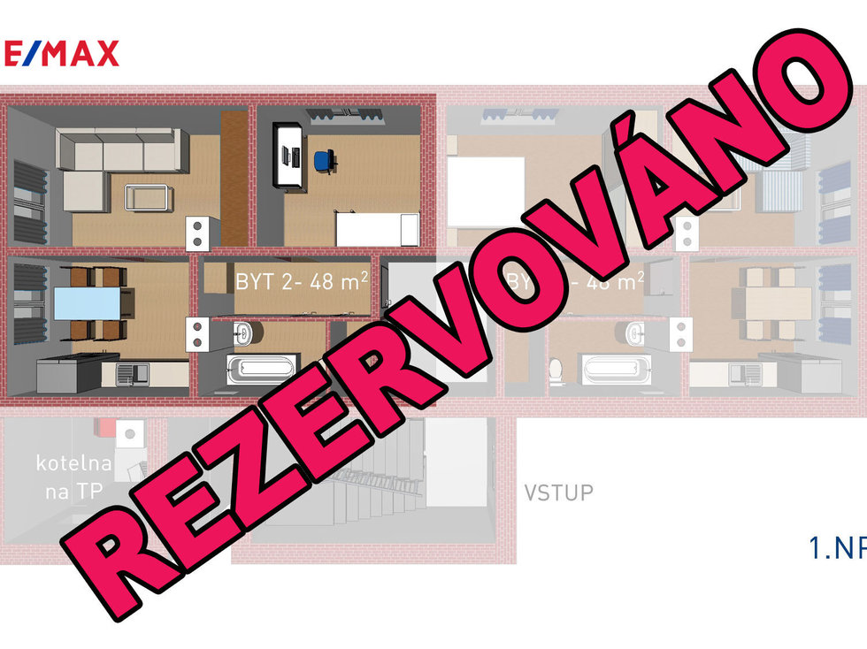 Prodej bytu 2+1 48 m², Vražné