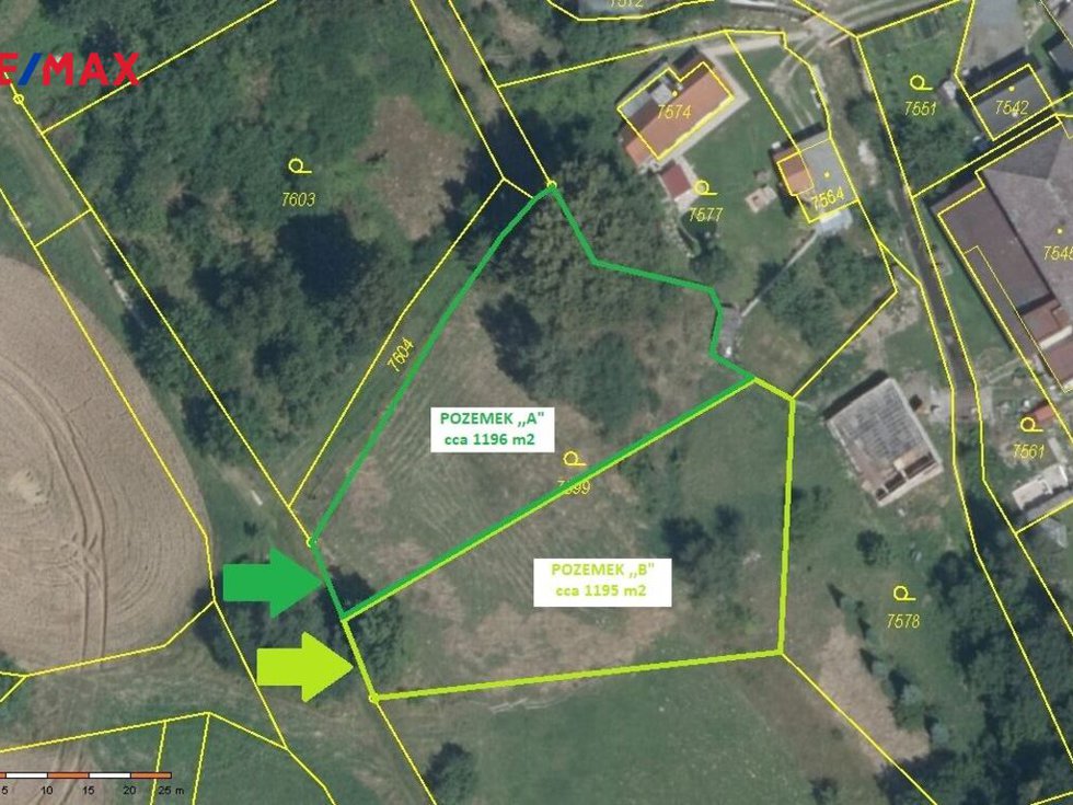 Prodej stavební parcely 1195 m², Libina