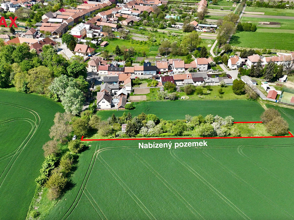 Prodej stavební parcely 2192 m², Vřesovice