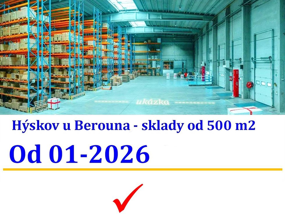 Pronájem skladu 500 m², Hýskov