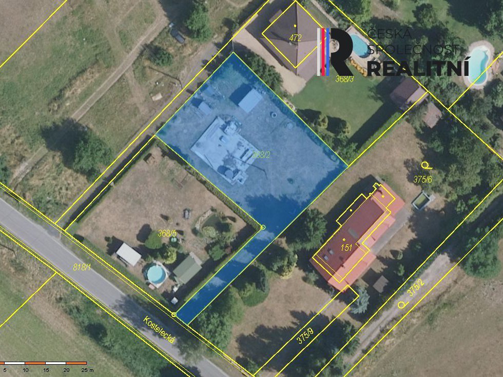 Prodej stavební parcely 1156 m², Tišice