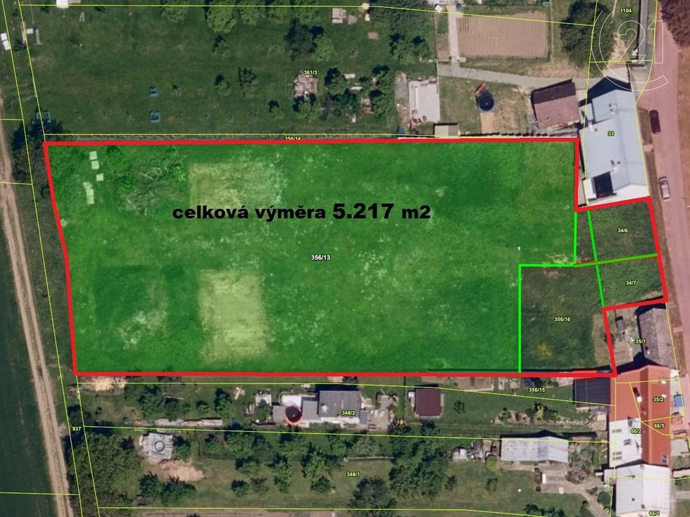Prodej stavební parcely 5217 m², Bystřice pod Hostýnem