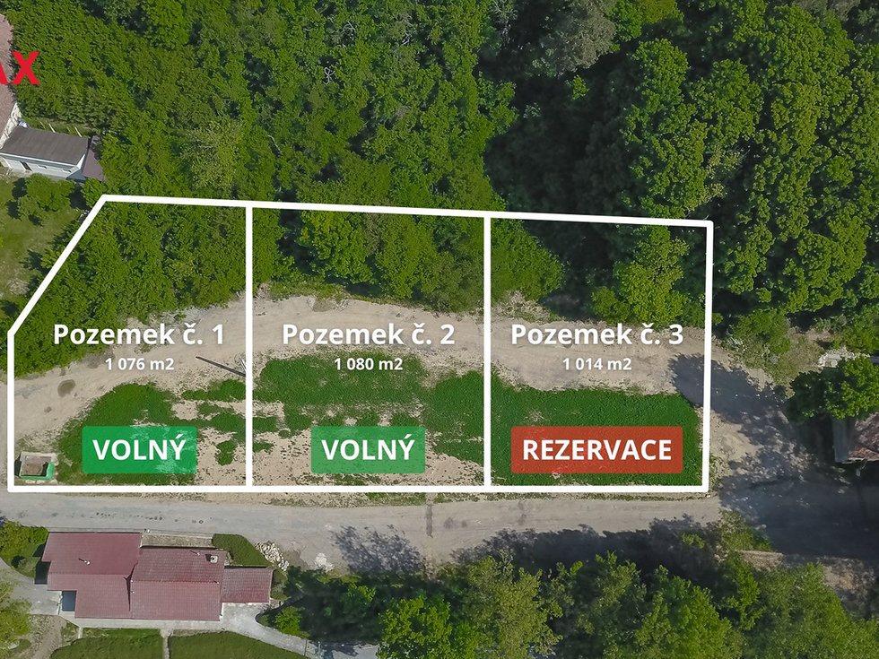 Prodej stavební parcely 1080 m², Třebíč