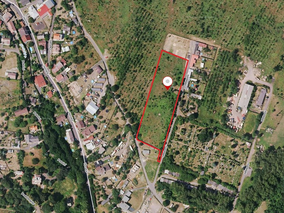 Prodej zahrady 8492 m², Horní Jiřetín