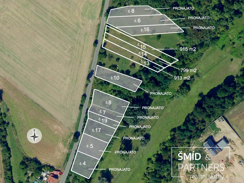 Pronájem zahrady 800 m², Pašinka