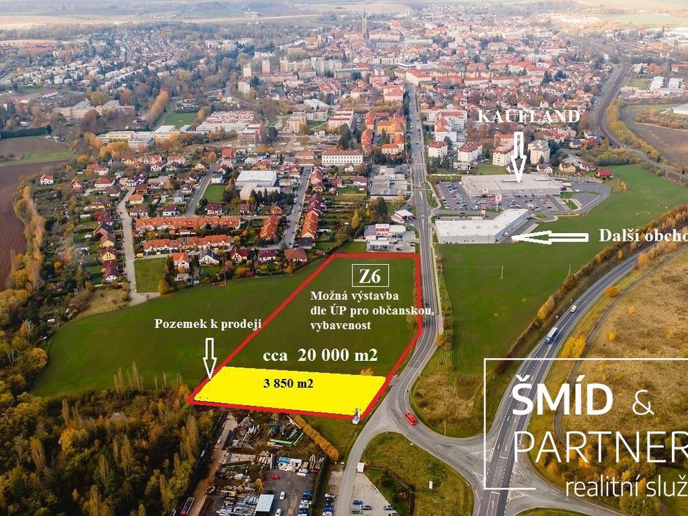 Prodej komerčního pozemku 3850 m², Čáslav