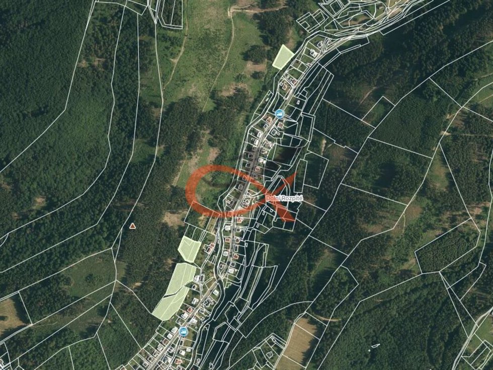 Prodej lesa 14276 m², Dolní Bečva