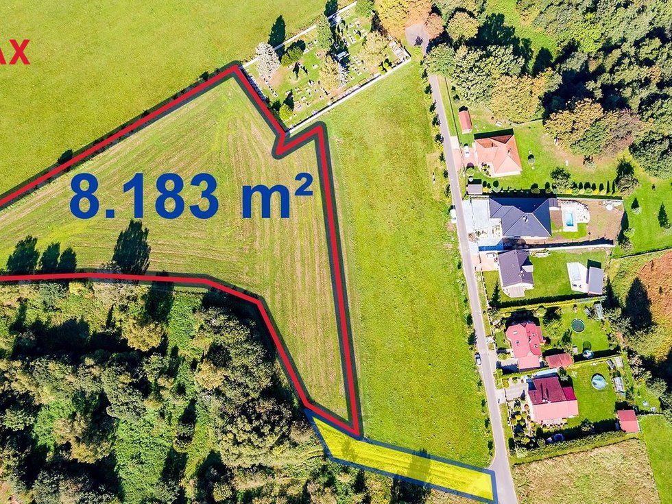 Prodej stavební parcely 8183 m², Česká Lípa