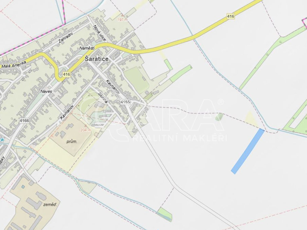 Prodej zemědělské půdy 7611 m², Šaratice