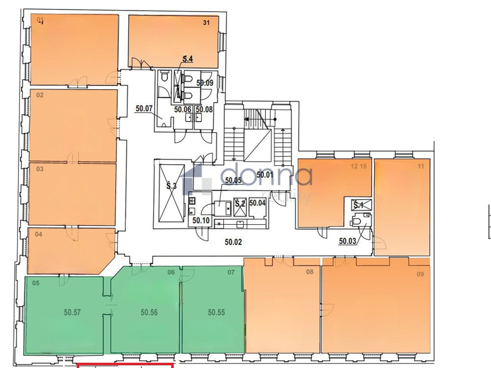 Pronájem kanceláře 77 m², Praha