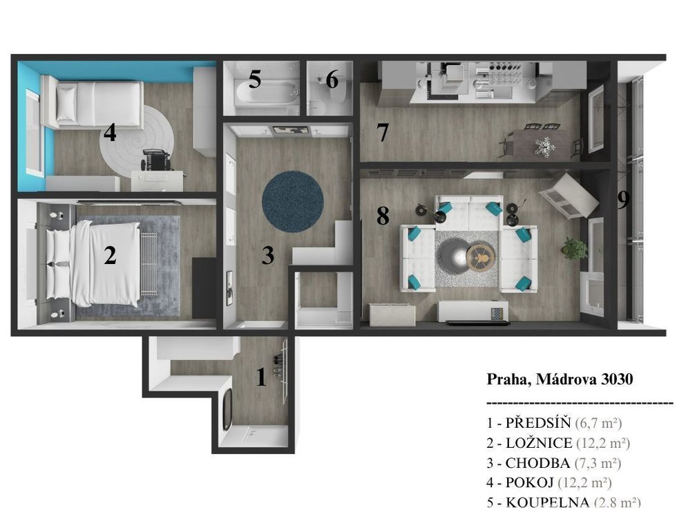 Prodej bytu 3+1 81 m², Praha