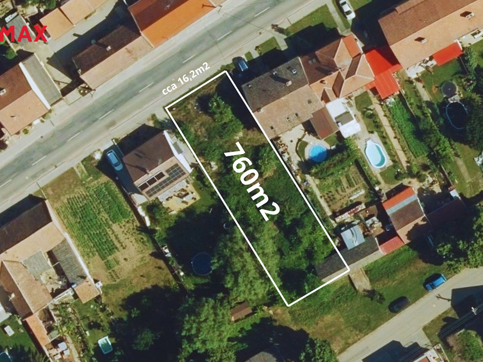 Prodej stavební parcely 760 m², Milovice