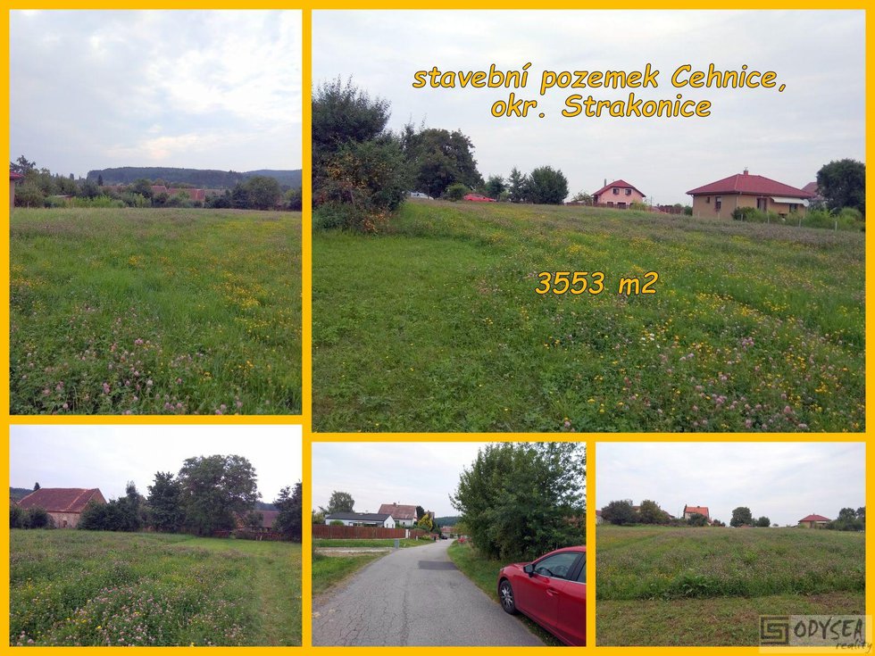 Prodej stavební parcely 3553 m², Cehnice