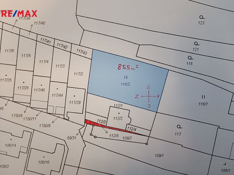 Prodej stavební parcely 855 m², Horní Planá