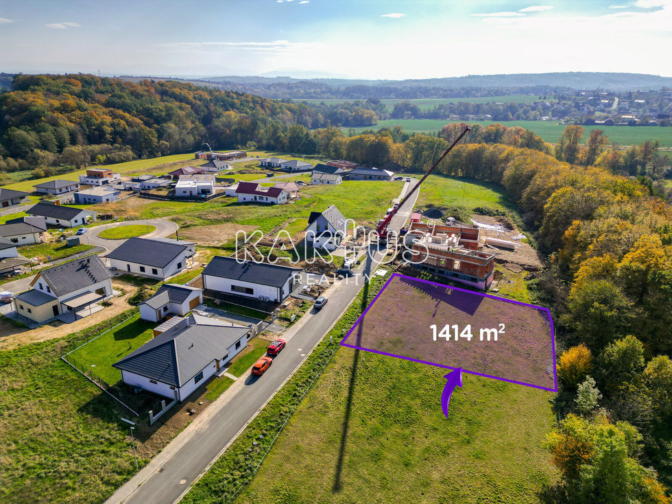 Prodej stavební parcely 1414 m², Velká Polom