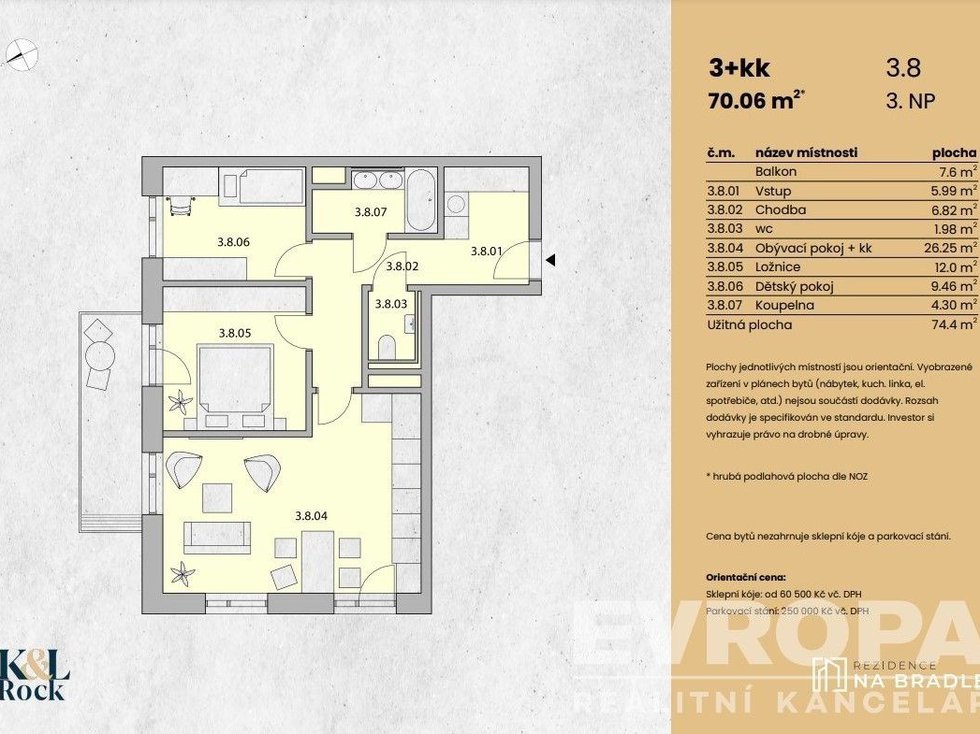 Prodej bytu 3+kk 74 m², Světlá nad Sázavou