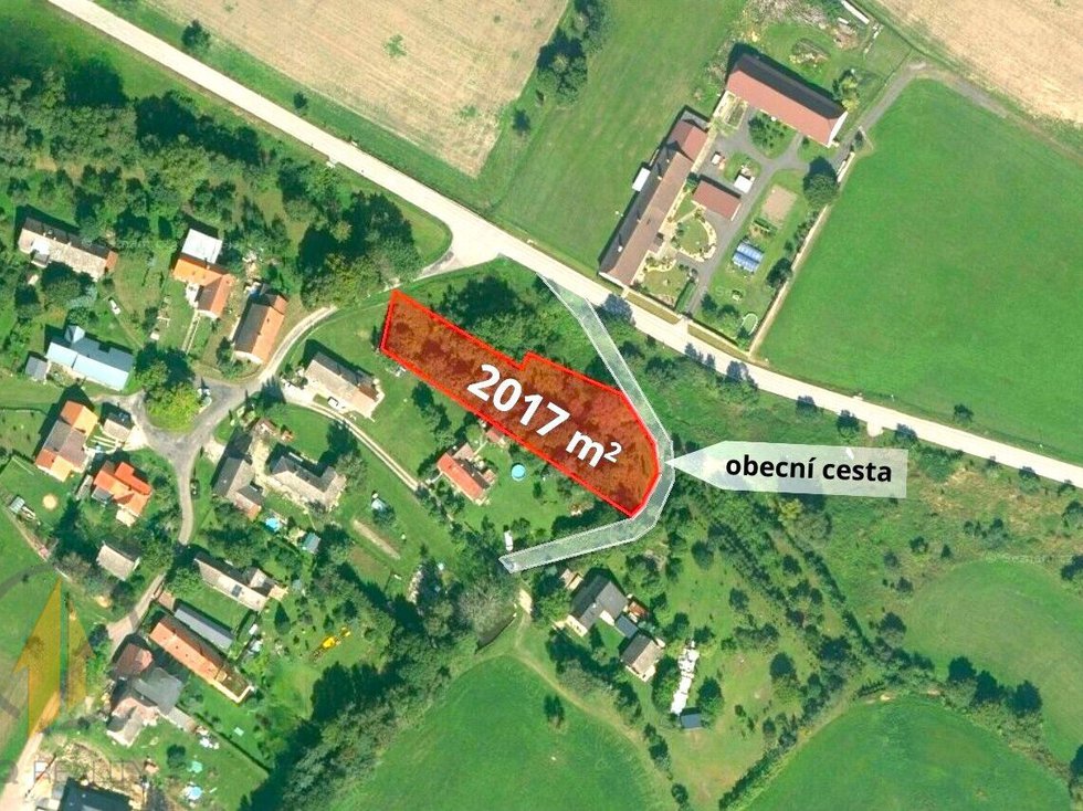 Prodej stavební parcely 2017 m², Tetín