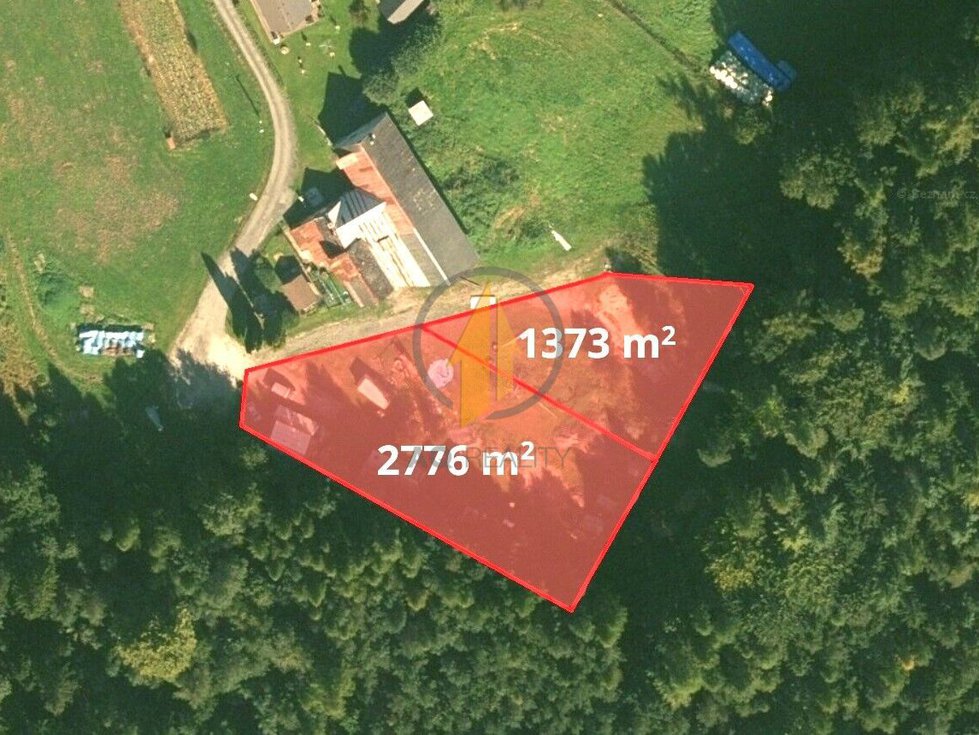 Prodej stavební parcely 1376 m², Mostek