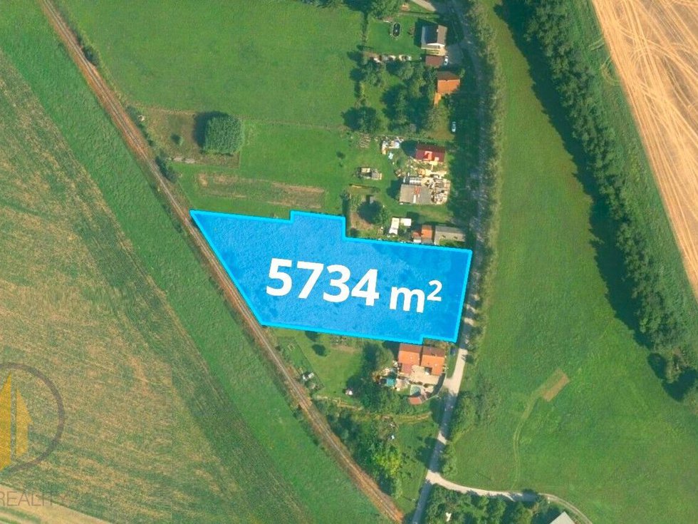 Prodej stavební parcely 5758 m², Račice nad Trotinou