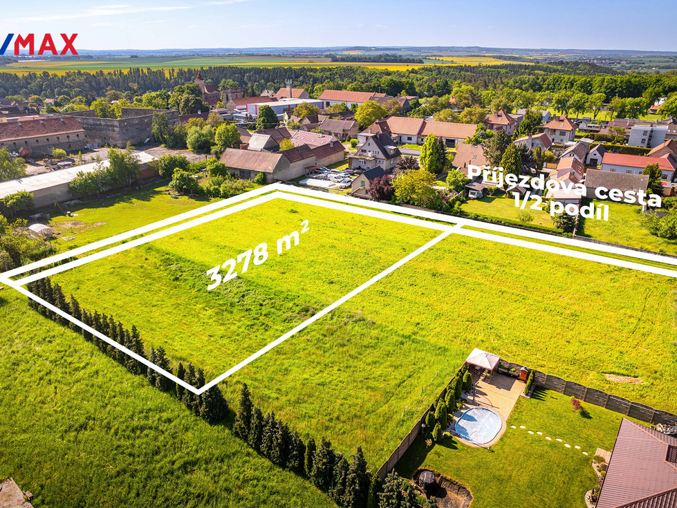 Prodej stavební parcely 3278 m², Vyšehořovice