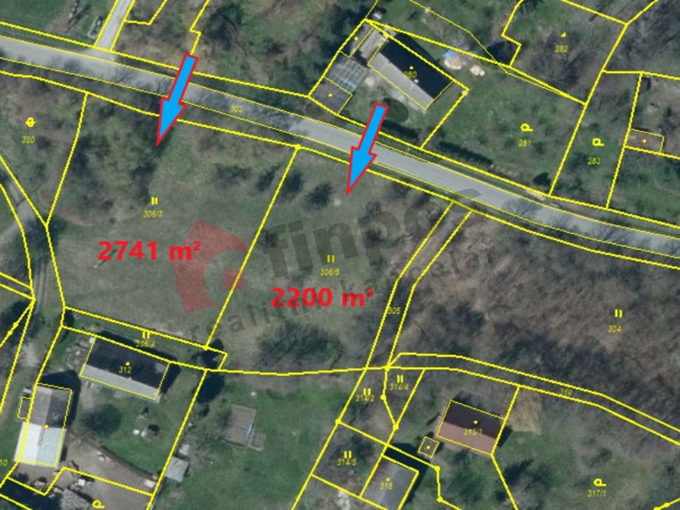 Prodej stavební parcely 2741 m², Stvolínky