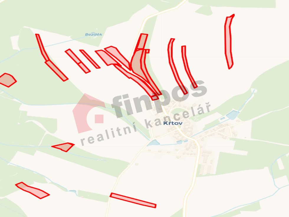 Prodej zemědělské půdy 142702 m², Krtov