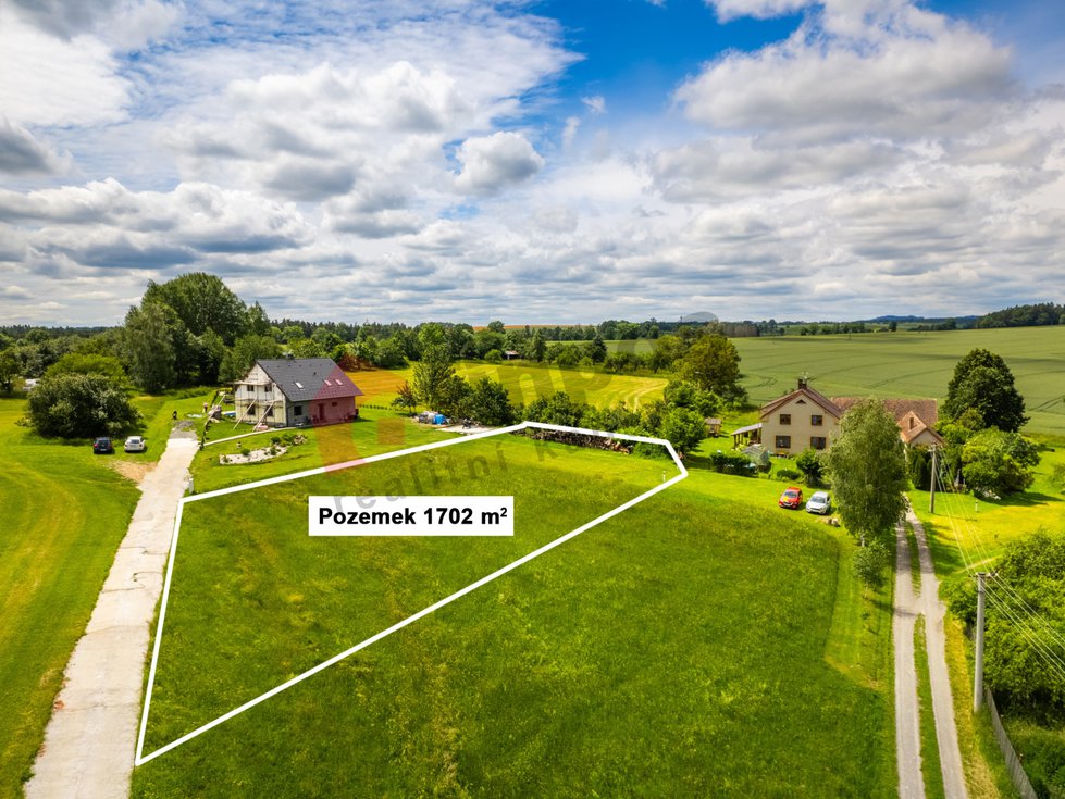 Prodej stavební parcely 1702 m², Mladá Vožice