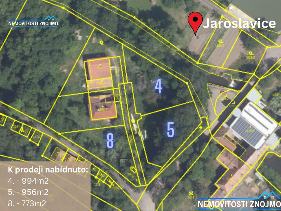 Prodej stavební parcely 773 m², Jaroslavice