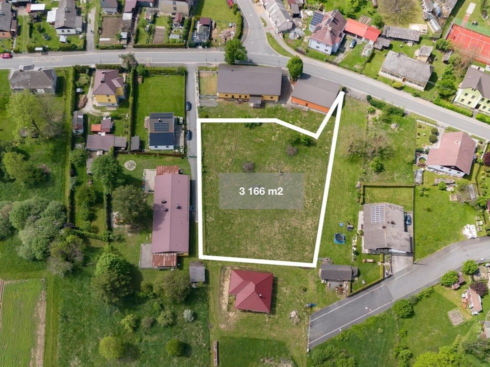 Prodej stavební parcely 3166 m², Chudenín