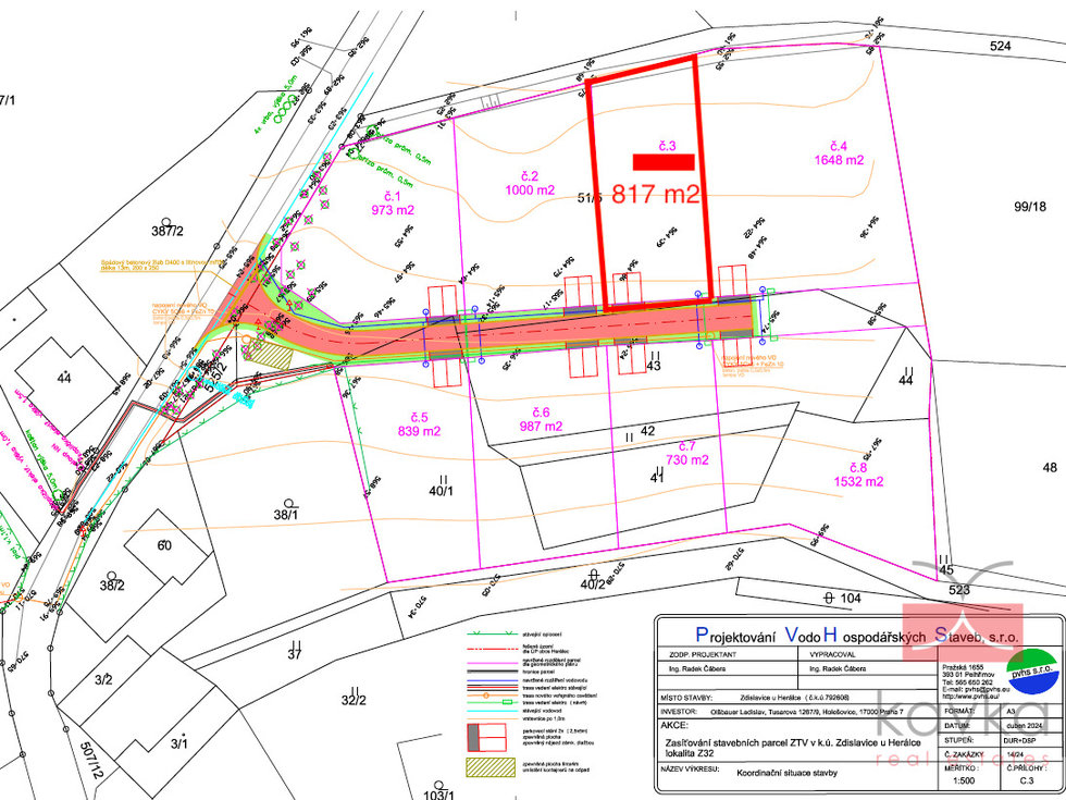 Prodej stavební parcely 817 m², Herálec