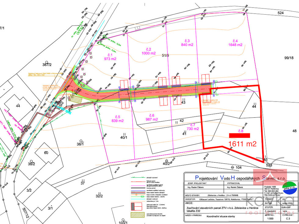 Prodej stavební parcely 1611 m², Herálec