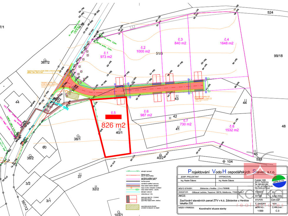 Prodej stavební parcely 826 m², Herálec