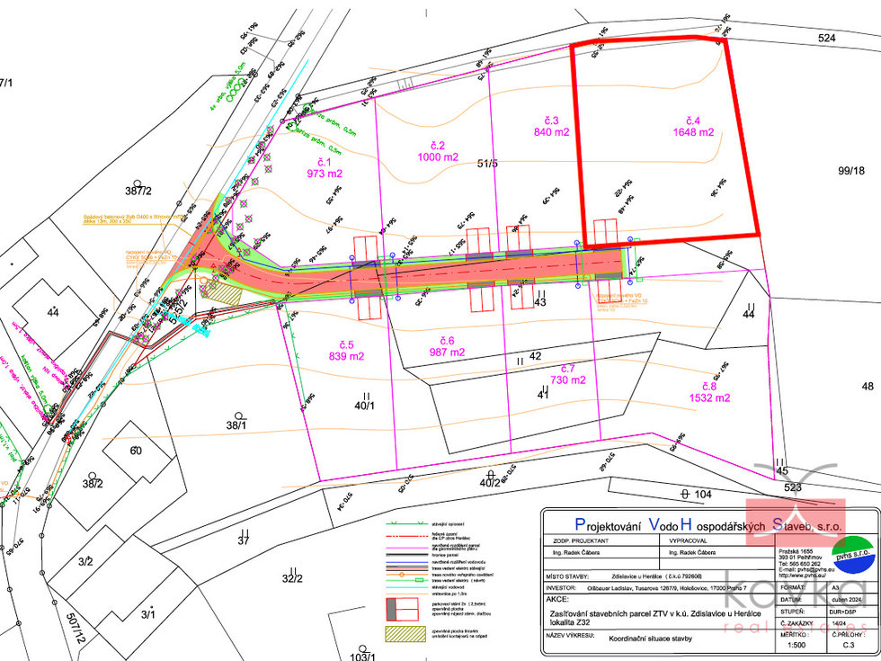 Prodej stavební parcely 1648 m², Herálec