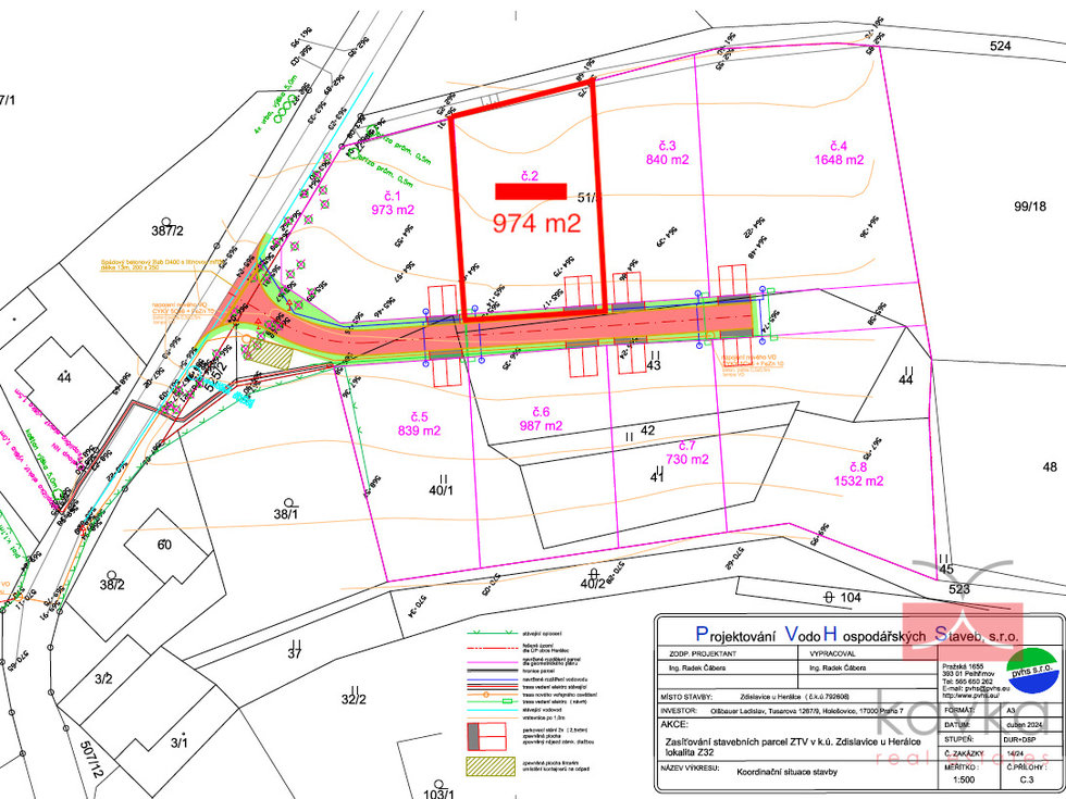 Prodej stavební parcely 974 m², Herálec