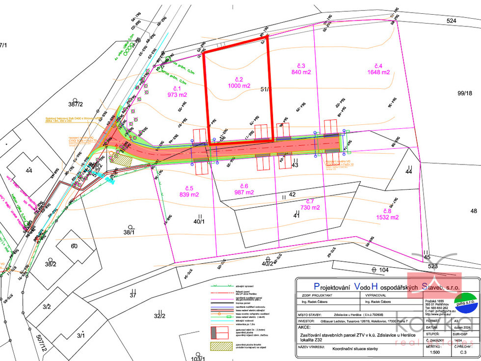 Prodej stavební parcely 1000 m², Herálec